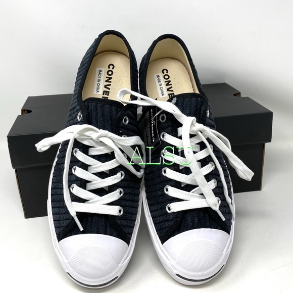 Converse Jack Purcell Low Velvet Black Casual Shoes Men's Sneakers Size 165139C - Picture 6 of 11